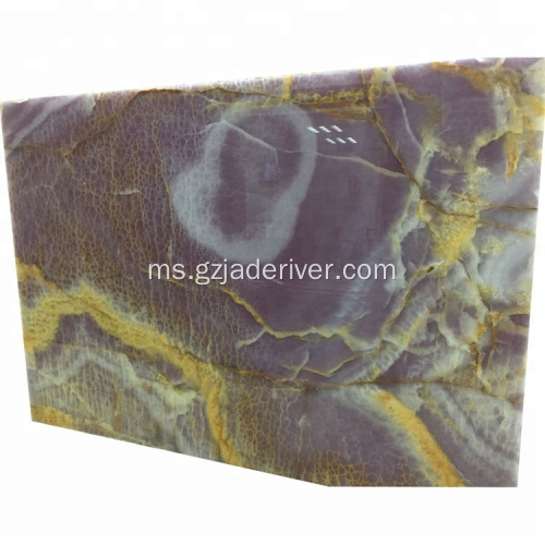 Ungu Marble Slab Colorful Onyx Stone Asli